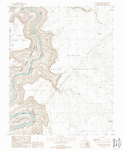 United States Geological Survey Tatahatso Point, AZ (1988, 24000-Scale) digital map