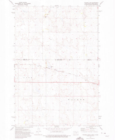 United States Geological Survey Tatanka Lake, SD-ND (1972, 24000-Scale) digital map