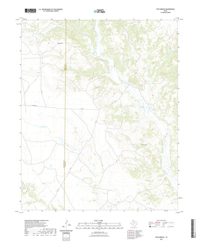 United States Geological Survey Tate Arroyo, TX (2022, 24000-Scale) digital map