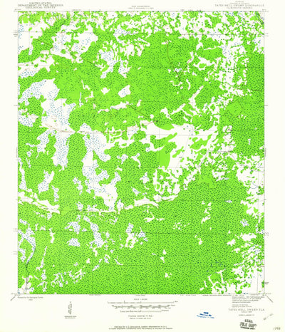 United States Geological Survey Tates Hell Swamp, FL (1945, 24000-Scale) digital map