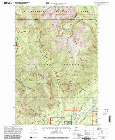 United States Geological Survey Tatoosh Lakes, WA (1998, 24000-Scale) digital map