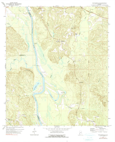 United States Geological Survey Tattlersville, AL (1972, 24000-Scale) digital map