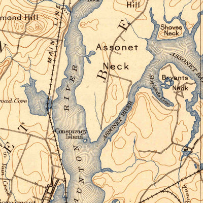 United States Geological Survey Taunton, MA (1893, 62500-Scale) digital map
