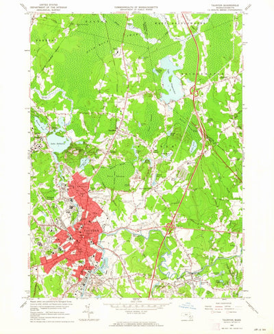 United States Geological Survey Taunton, MA (1962, 24000-Scale) digital map