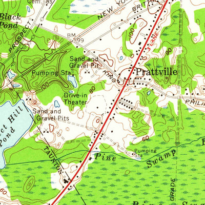 United States Geological Survey Taunton, MA (1962, 24000-Scale) digital map