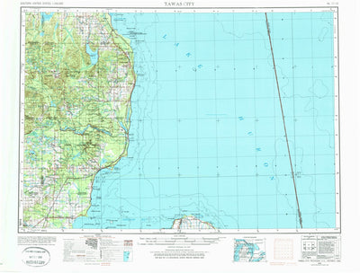 United States Geological Survey Tawas City, MI (1954, 250000-Scale) digital map