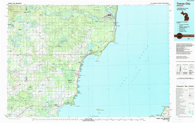 United States Geological Survey Tawas City, MI (1984, 100000-Scale) digital map