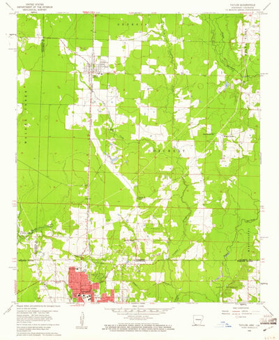 United States Geological Survey Taylor, AR-LA (1960, 24000-Scale) digital map