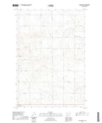 United States Geological Survey Taylor Butte SE, ND (2020, 24000-Scale) digital map