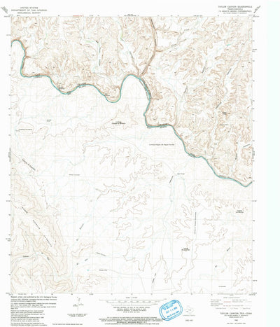 United States Geological Survey Taylor Canyon, TX (1983, 24000-Scale) digital map