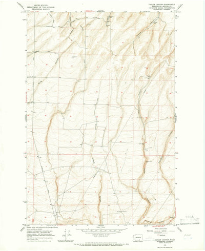 United States Geological Survey Taylor Canyon, WA (1965, 24000-Scale) digital map