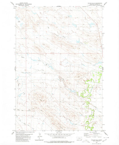 United States Geological Survey Taylor Hills, MT (1980, 24000-Scale) digital map