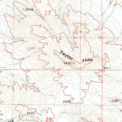 United States Geological Survey Taylor Hills, MT (1980, 24000-Scale) digital map