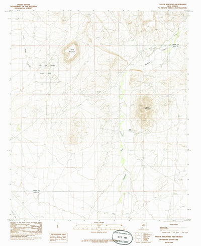 United States Geological Survey Taylor Mountain, NM (1985, 24000-Scale) digital map