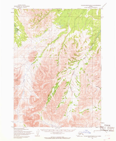 United States Geological Survey Taylor Mountains C-8, AK (1954, 63360-Scale) digital map