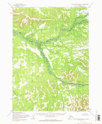 United States Geological Survey Taylor Mountains D-1, AK (1954, 63360-Scale) digital map