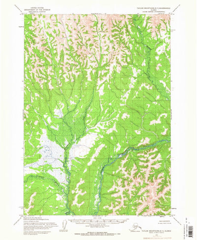 United States Geological Survey Taylor Mountains D-7, AK (1954, 63360-Scale) digital map