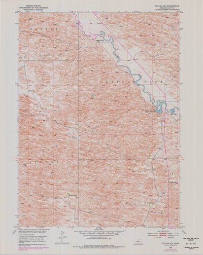 United States Geological Survey Taylor NW, NE (1952, 24000-Scale) digital map