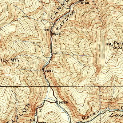 United States Geological Survey Taylor Park, CO (1937, 62500-Scale) digital map