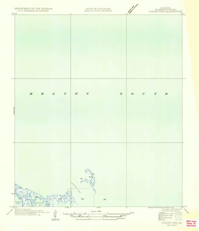 United States Geological Survey Taylor Pass, LA (1954, 31680-Scale) digital map
