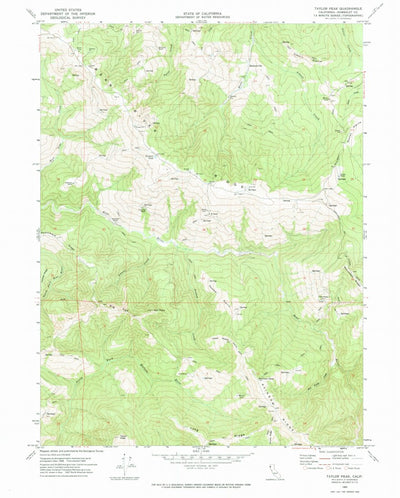 United States Geological Survey Taylor Peak, CA (1969, 24000-Scale) digital map