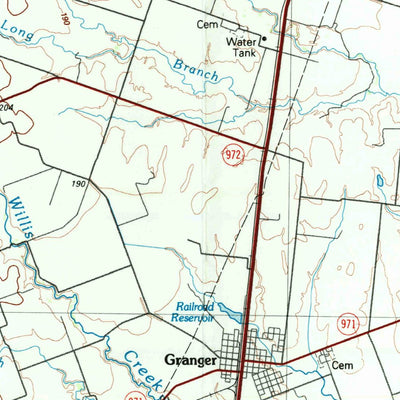 United States Geological Survey Taylor, TX (1985, 100000-Scale) digital map