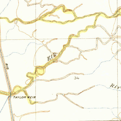 United States Geological Survey Taylor Weir, CA (1927, 31680-Scale) digital map