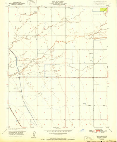 United States Geological Survey Taylor Weir, CA (1951, 24000-Scale) digital map