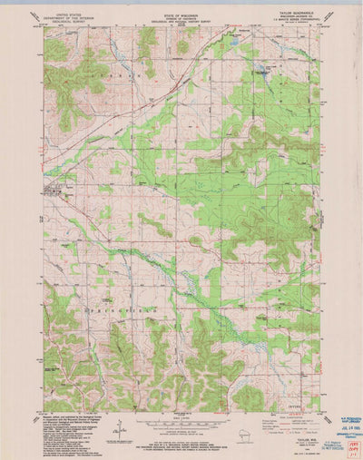 United States Geological Survey Taylor, WI (1984, 24000-Scale) digital map