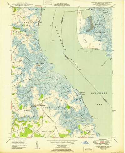 United States Geological Survey Taylors Bridge, DE-NJ (1950, 24000-Scale) digital map