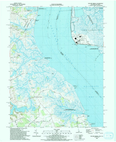 United States Geological Survey Taylors Bridge, DE-NJ (1993, 24000-Scale) digital map