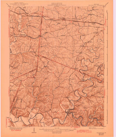 United States Geological Survey Taylorsville, KY (1929, 62500-Scale) digital map