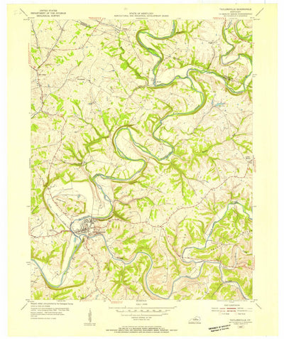 United States Geological Survey Taylorsville, KY (1954, 24000-Scale) digital map