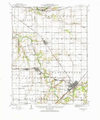 United States Geological Survey Taylorville, IL (1923, 62500-Scale) digital map