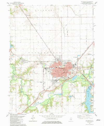 United States Geological Survey Taylorville, IL (1982, 24000-Scale) digital map