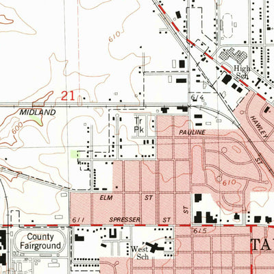 United States Geological Survey Taylorville, IL (1982, 24000-Scale) digital map