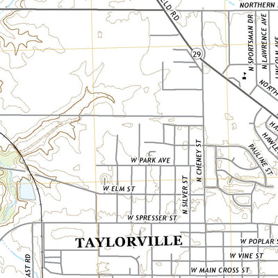 United States Geological Survey Taylorville, IL (2021, 24000-Scale) digital map