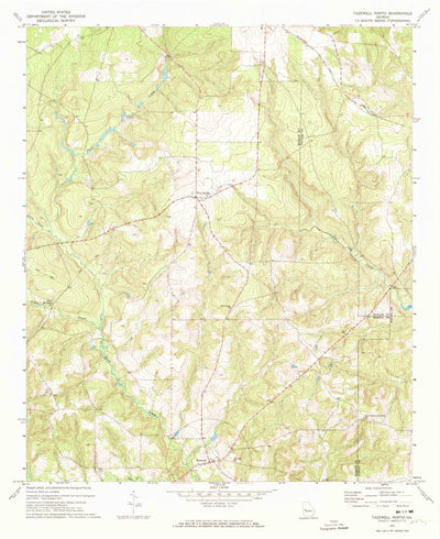 United States Geological Survey Tazewell North, GA (1971, 24000-Scale) digital map