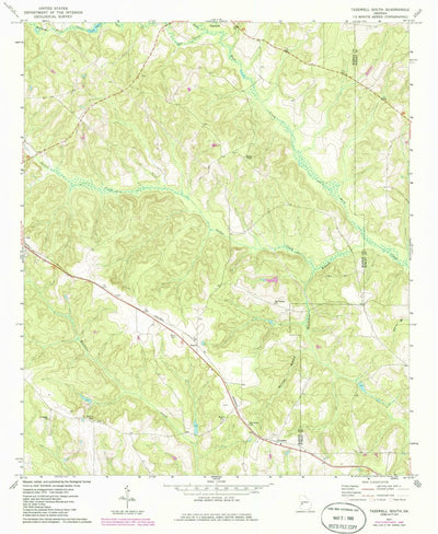 United States Geological Survey Tazewell South, GA (1971, 24000-Scale) digital map