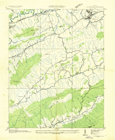 United States Geological Survey Tazewell South, VA (1934, 24000-Scale) digital map
