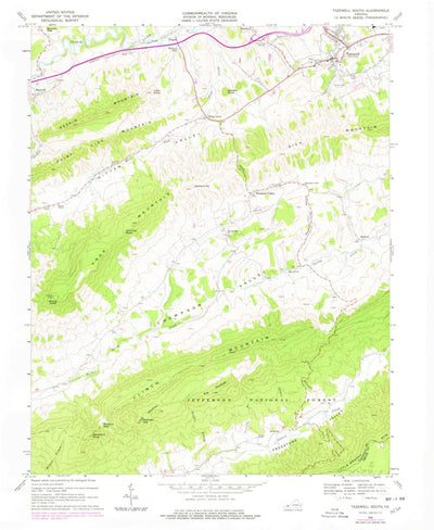 United States Geological Survey Tazewell South, VA (1968, 24000-Scale) digital map