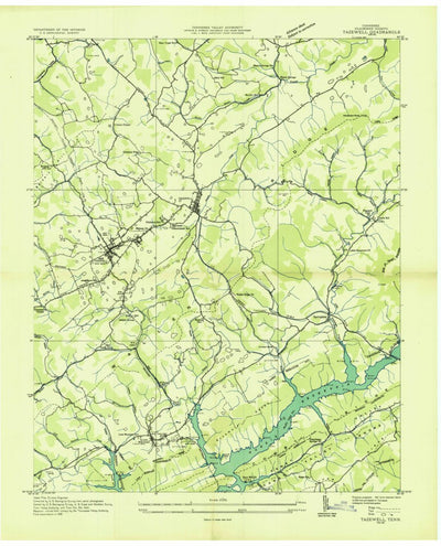 United States Geological Survey Tazewell, TN (1936, 24000-Scale) digital map