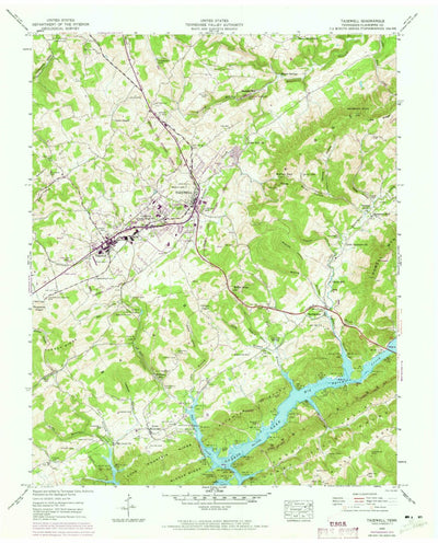 United States Geological Survey Tazewell, TN (1943, 24000-Scale) digital map