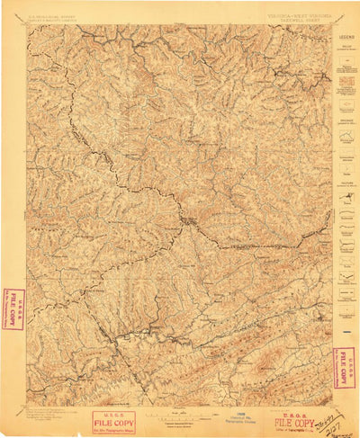 United States Geological Survey Tazewell, VA-WV (1897, 125000-Scale) digital map