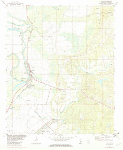 United States Geological Survey Tchula, MS (1982, 24000-Scale) digital map