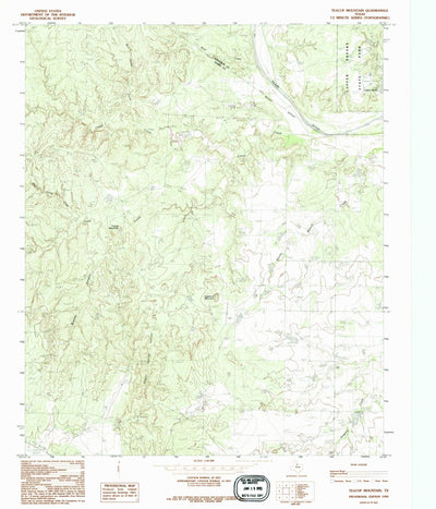 United States Geological Survey Teacup Mountain, TX (1990, 24000-Scale) digital map