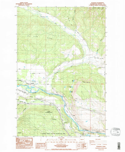 United States Geological Survey Teanaway, WA (1985, 24000-Scale) digital map