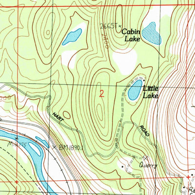 United States Geological Survey Teanaway, WA (1985, 24000-Scale) digital map