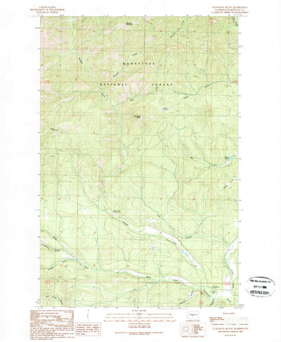 United States Geological Survey Teanaway, WA (1989, 24000-Scale) digital map