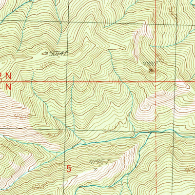 United States Geological Survey Teanaway, WA (1989, 24000-Scale) digital map